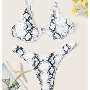 Shein Snakeskin Bikini Set